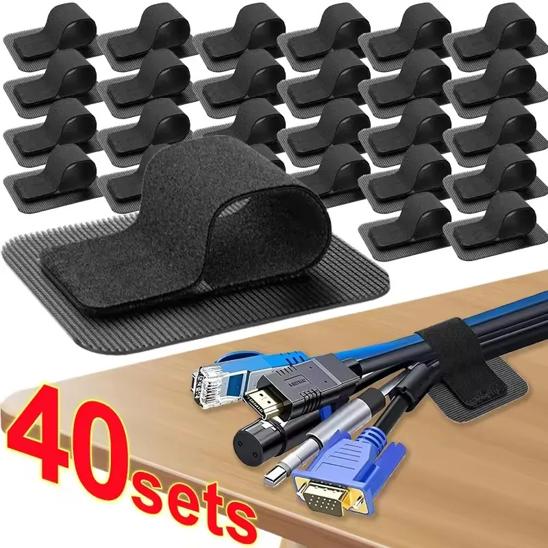 Desk Organizer - 4-40 세트: 책상 아래 케이블 정리용