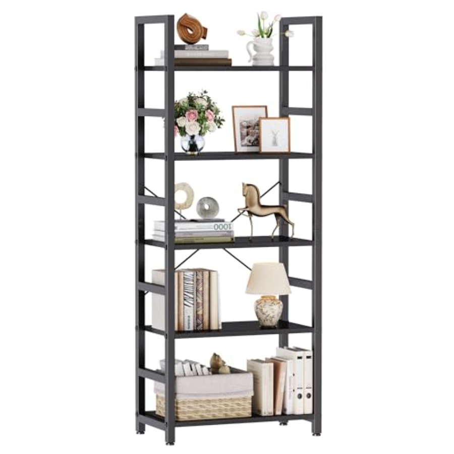 Bookshelf - 5단 책장, 모던한 높이의 책장, 거실,