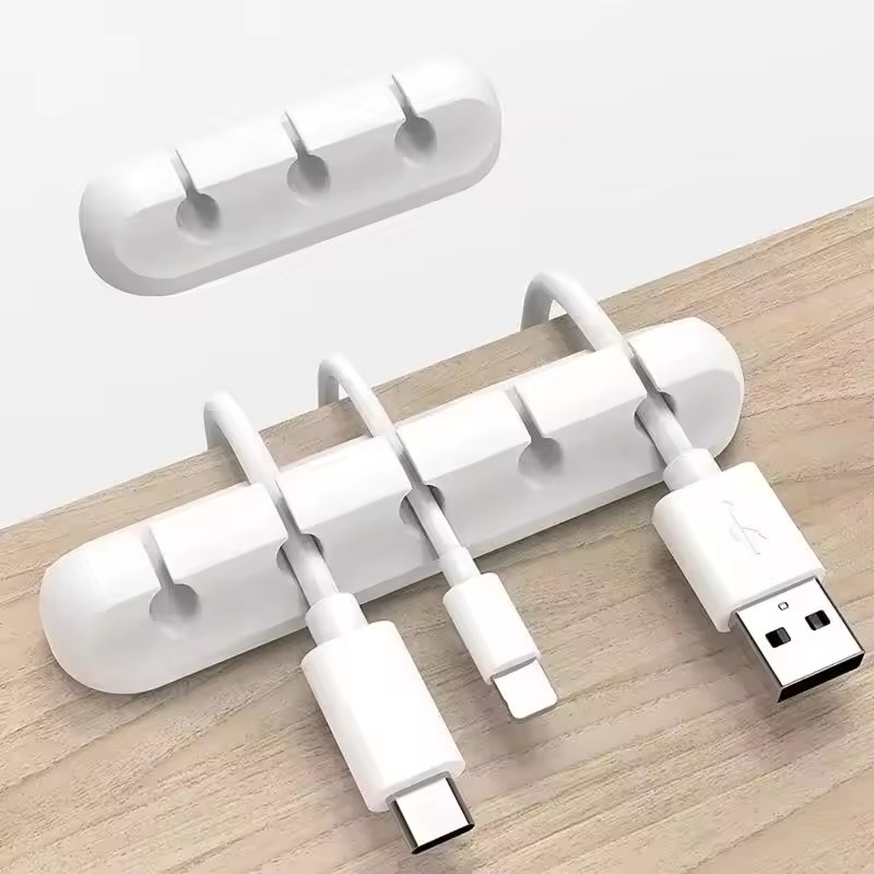 Desk Organizer - 실리콘 USB 케이블 클립 와인더 정리기