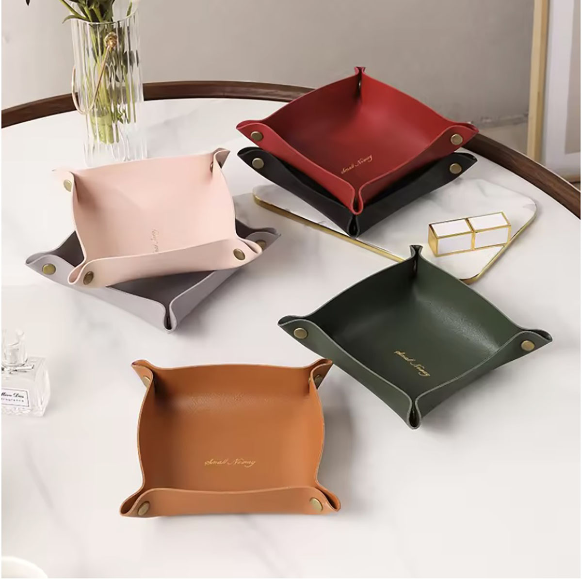 북유럽 스타일 가죽 스토리지 트레이 데스크탑 주최자 키 - Desk Organizer 리뷰 및 가격