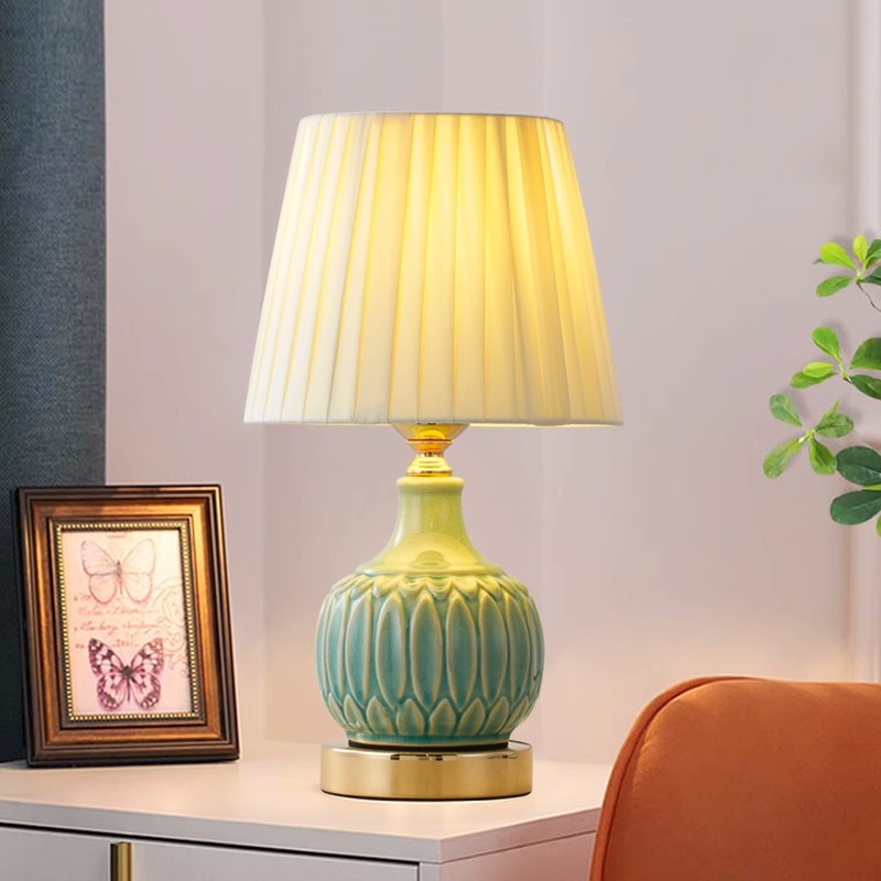 터치형 아메리칸 세라믹 데스크 램프 침실 침대 옆 램프 - Desk Lamp 리뷰 및 가격