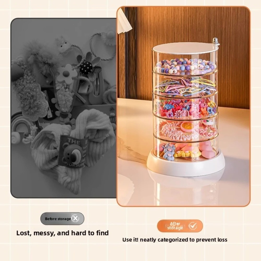 360도 회전 투명 헤어 액세서리 정리함, 컴팩트 플라 - Desk Organizer 리뷰 및 가격