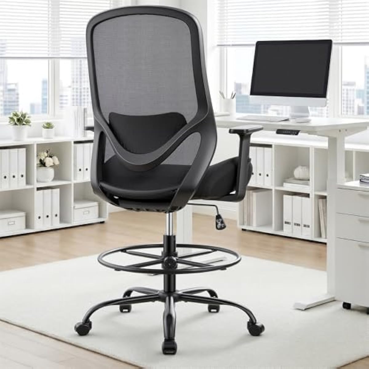 인체공학적 디자인의 높이 조절이 가능한 의자로, 메모리 - Standing Desk 리뷰 및 가격