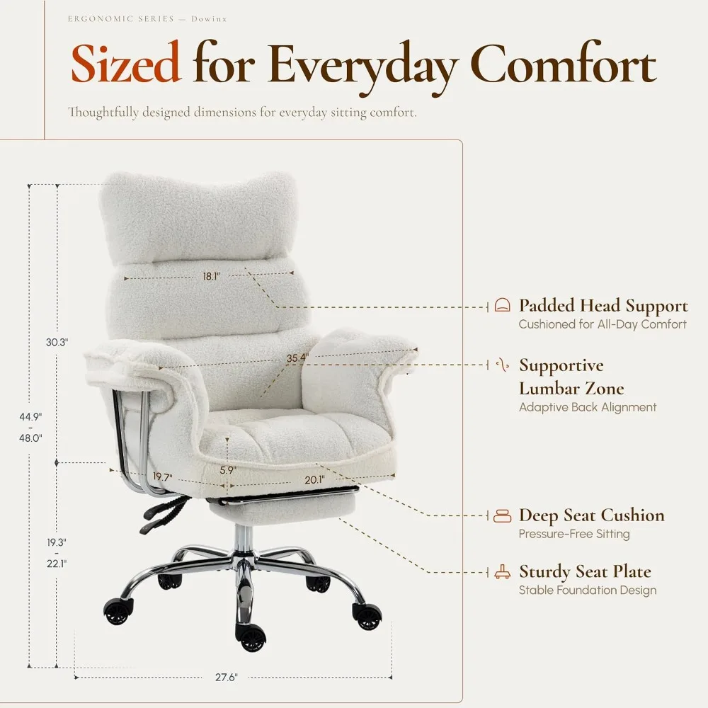 두툼한 쿠션, 넓은 좌석, 팔걸이, 발 받침대가 있는  - Office Chair Cushion 리뷰 및 가격