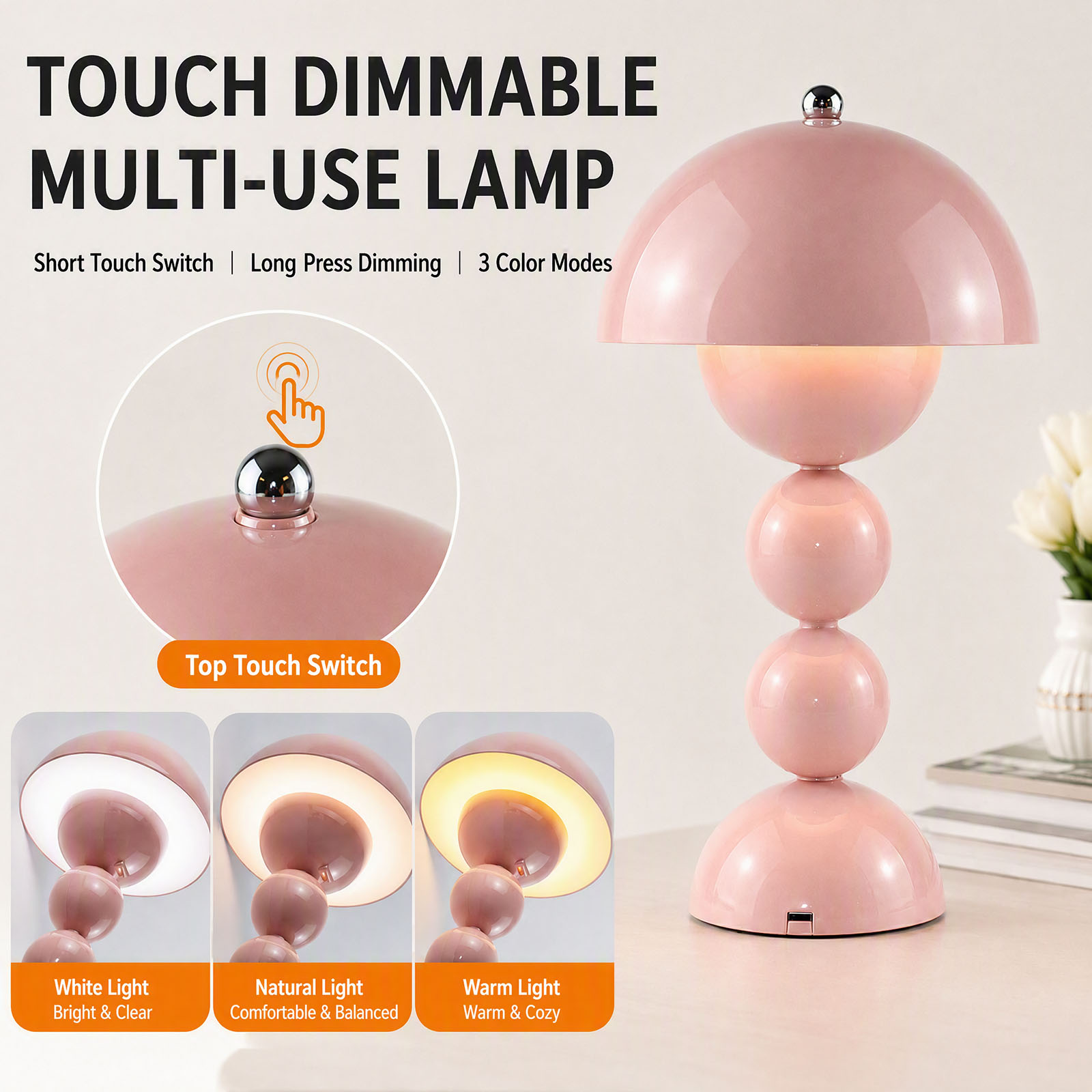 빈티지 스타일의 버섯 모양 탁상 램프, USB LED, - Desk Lamp 리뷰 및 가격