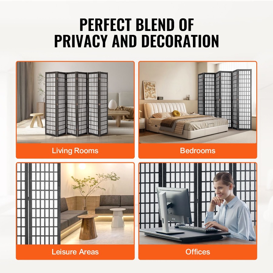 6패널 일본식 룸 디바이더 접이식 프라이버시 스크린 실 - Partition Screen Divider 리뷰 및 가격